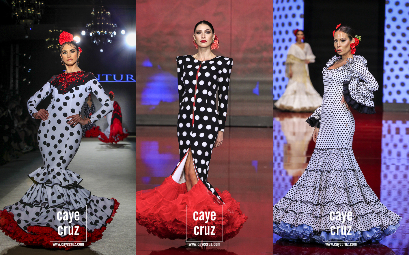 Moda Flamenca para la Feria Sevilla Negro sobre viceversa) - CayeCruz